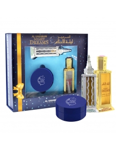 Подарочный набор Night Dreams Al Haramain ( масляные духи , спрей, бахур)