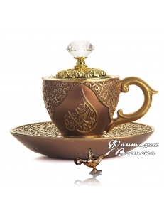 Бахурница "Кофейная чашка " коричневая 10 см