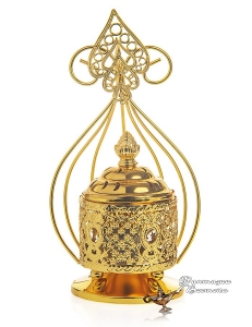 Бахурница электрическая " Джамиля" золотая 25 см.