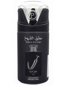 Парфюмированный спрей для тела (дезодорант) Ishq Al Shuyukh Silver/ Ишк Шуюх Серебро, Lattafa