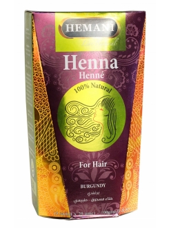 Хна для волос Бургунди / Burgundy Henna Hemani , 4*25 гр
