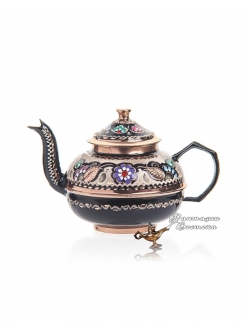 Чайник медный расписной в восточном стиле , ручной работы 500 мл, Турция