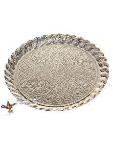 Поднос круглый в восточном стиле,серебро, Турция