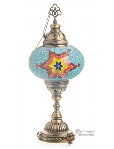 Мозаичный светильник в восточном стиле ручной работы "Афрах", 39 см . Турция